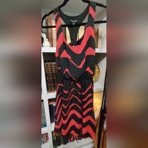 Fun Black and Red Patterned Dress